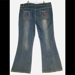 Style Women Multicolor Embellished Flare Leg Jeans